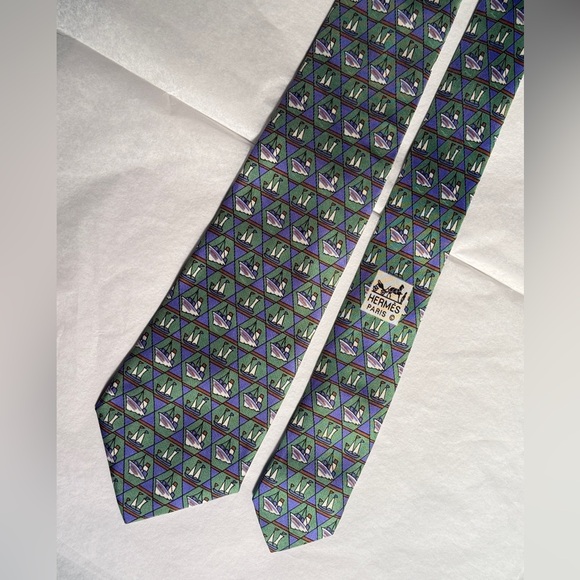 Authentic Vintage Hermes Silk Neck Tie (pick 1) - Picture 4 of 16